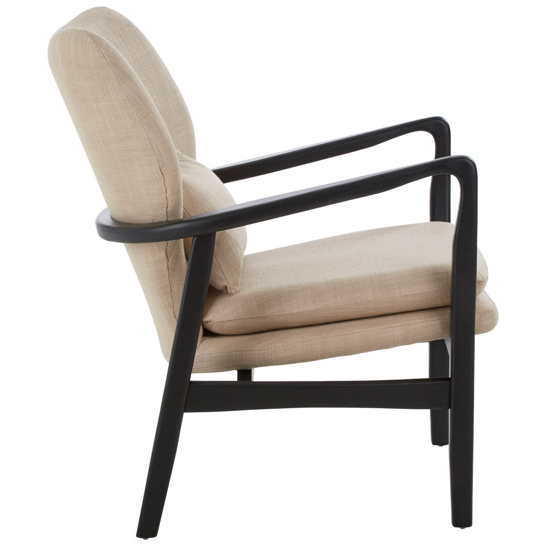 Richmond Beige Chair With Black Wooden Frame