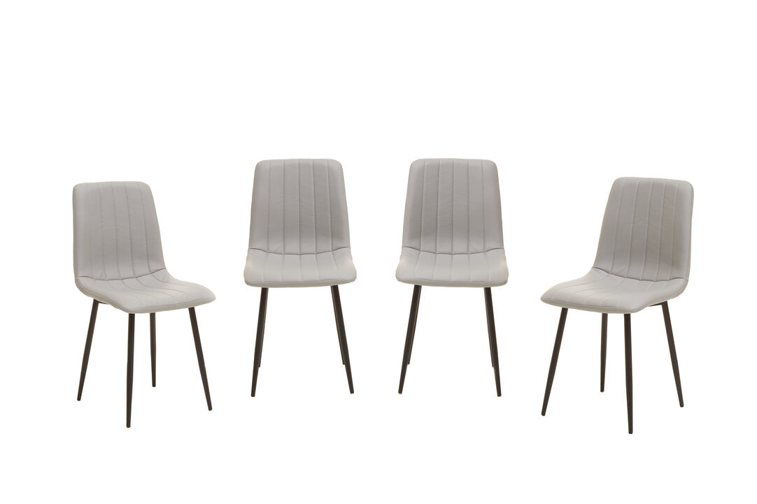 Loxley Set Of 4 Light Grey Dining Chairs
