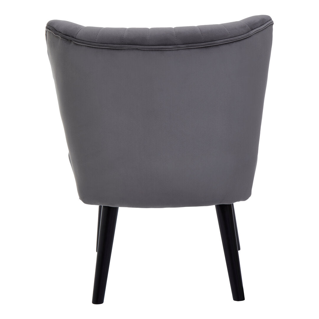 Sorrento Park Velvet Chair Grey