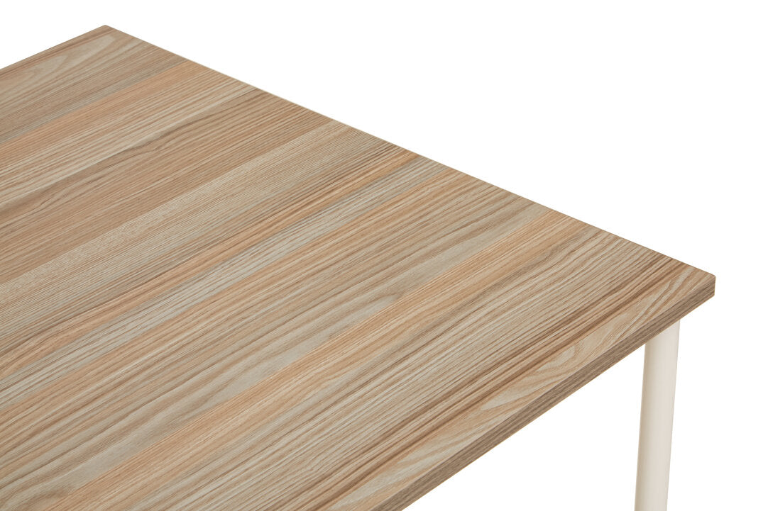 Penzance Light Oak Veneer Desk With Drawers