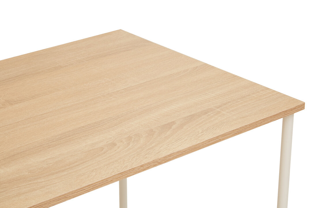 Penzance Natural Oak Veneer Desk With Drawers