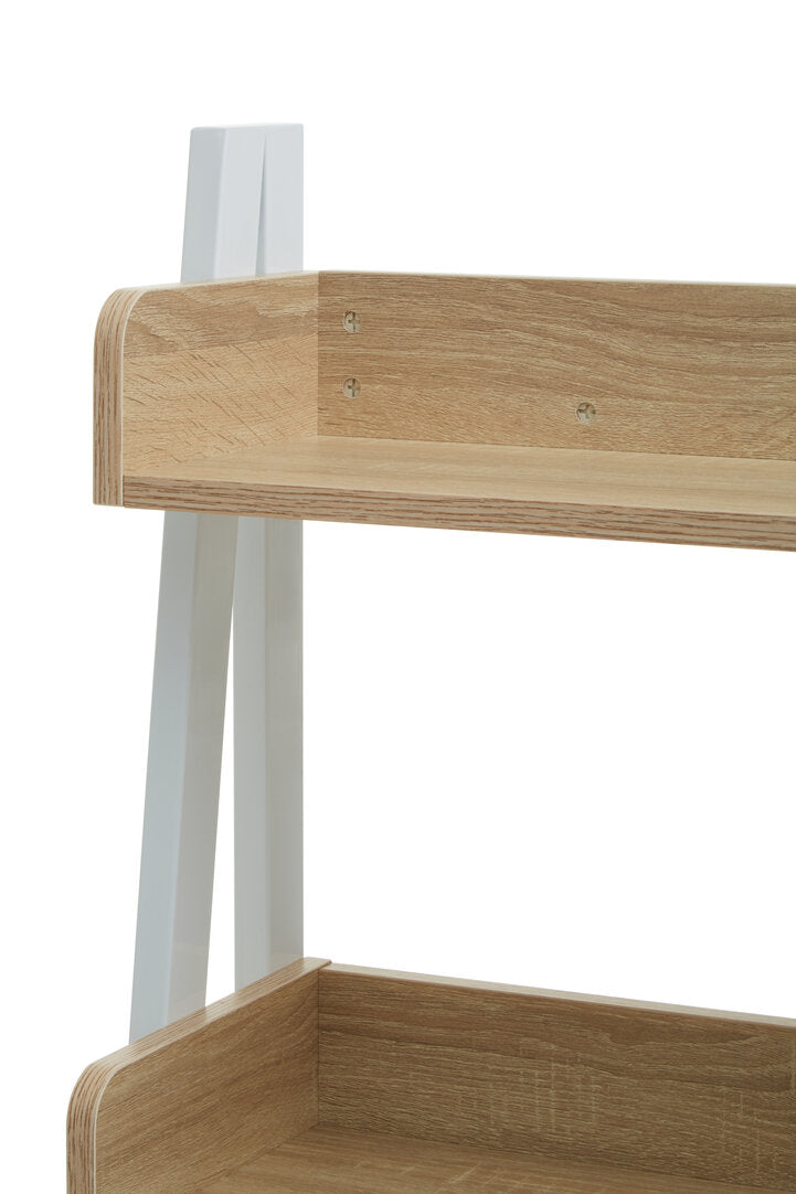 Penzance Five Tier Natural Oak Ladder Shelf Unit