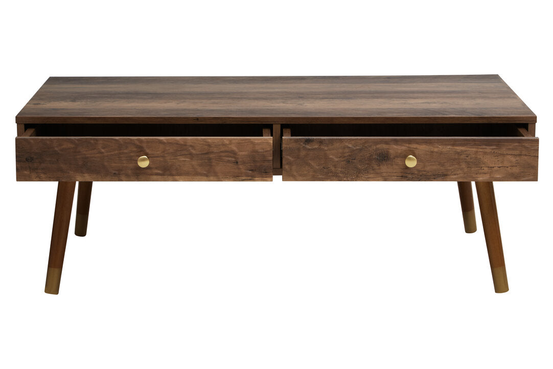 Mayfair Wood Veneer Coffee Table with 2 Drawers