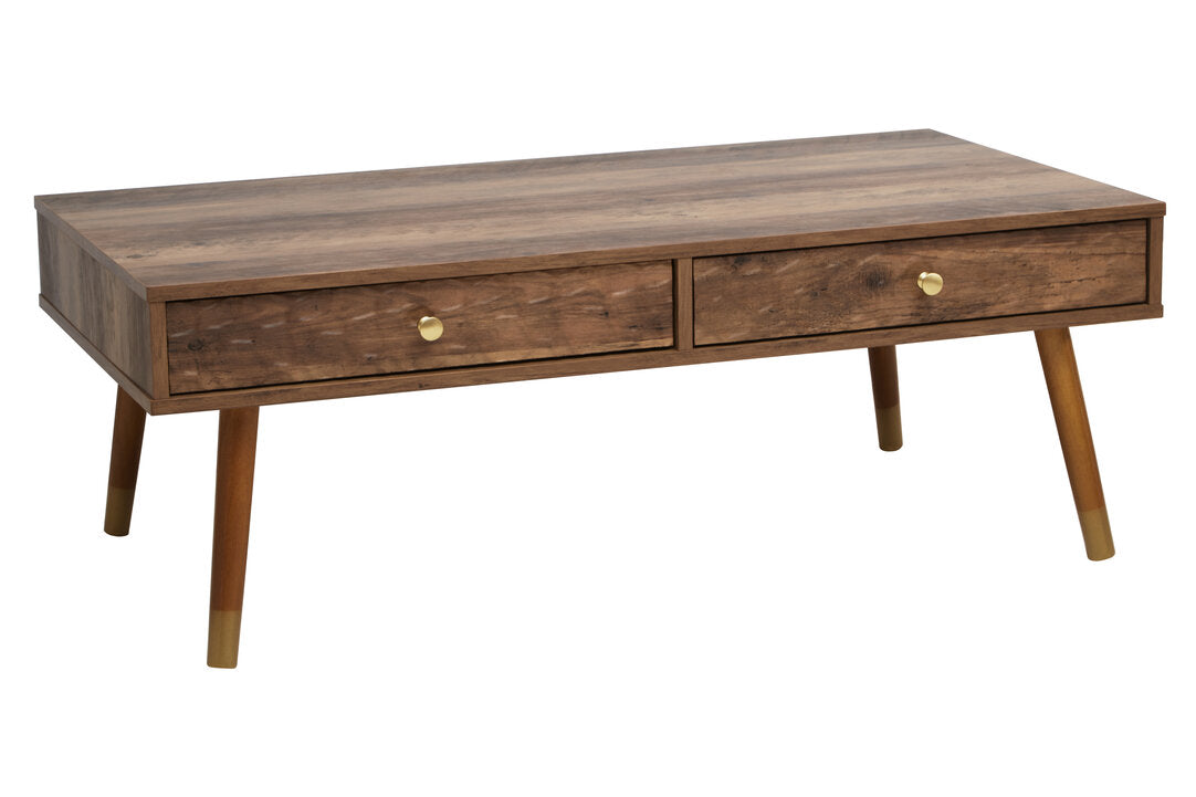 Mayfair Wood Veneer Coffee Table with 2 Drawers