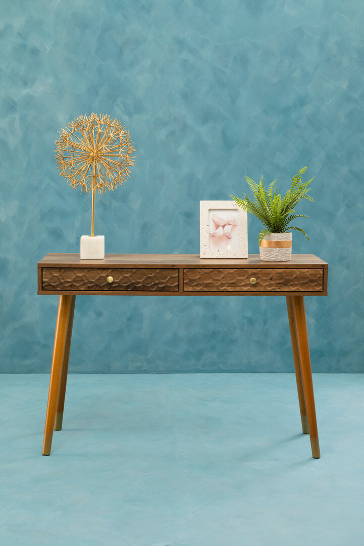 Mayfair Wood Veneer Console Table with 2 Drawers