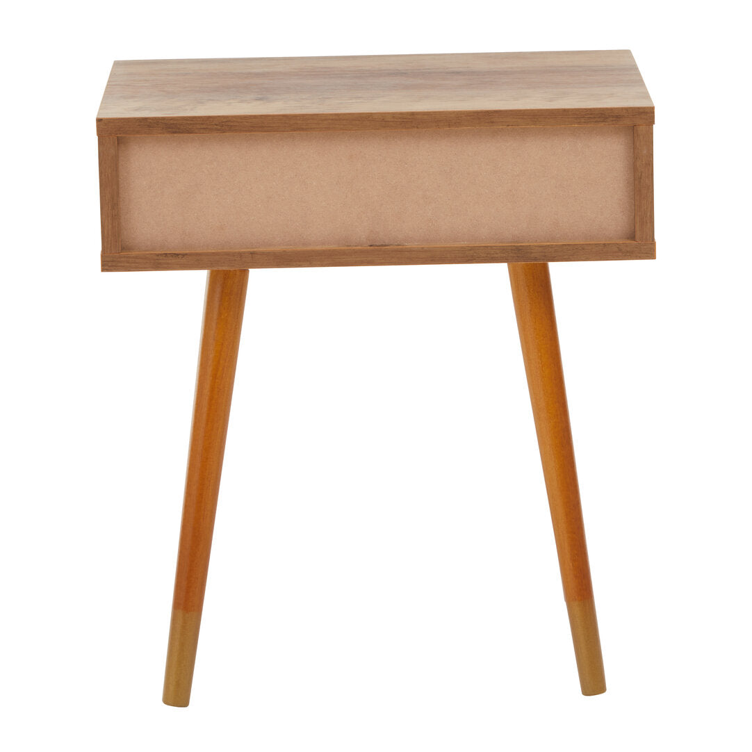Mayfair Wood Veneer Bedside Table with 1 Drawer