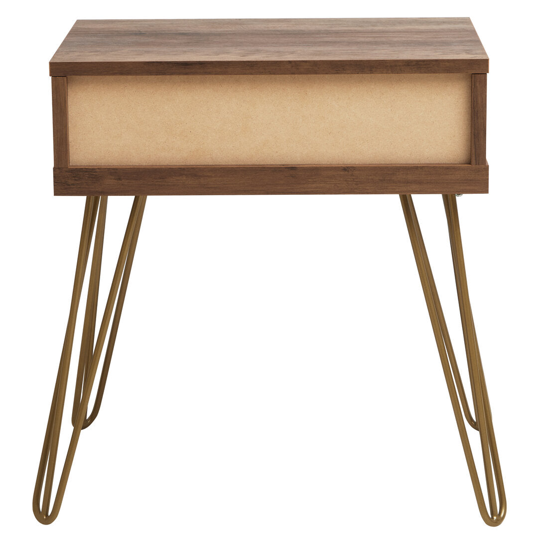 Belgravia 1 Drawer Draw Side Table with Hairpin Legs