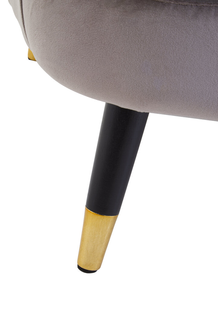 Regent Mink Velvet Curved Accent Chair