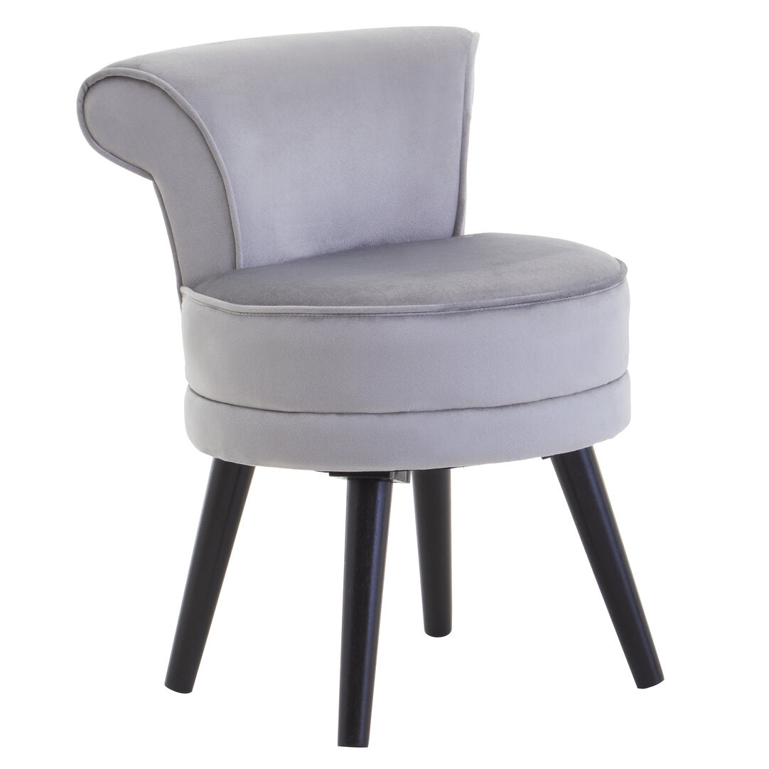 Verona Loretta Grey Velvet Chair