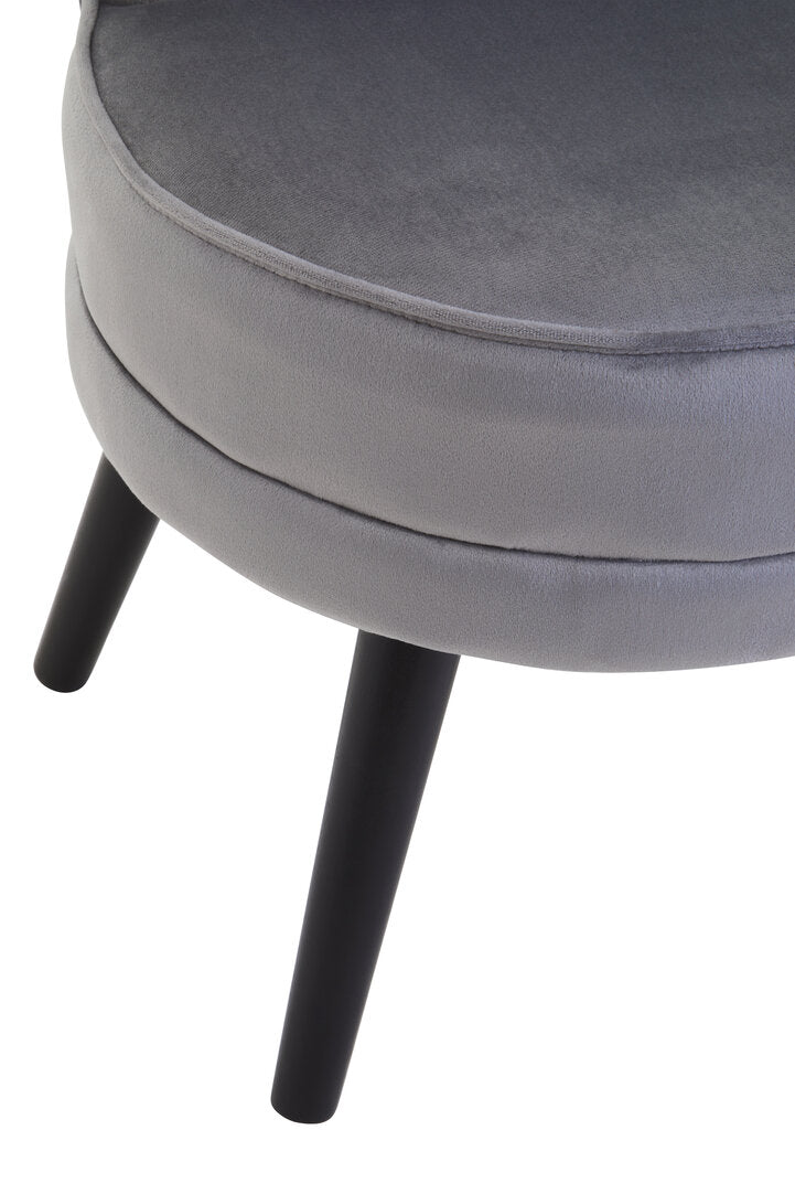 Verona Loretta Grey Velvet Chair