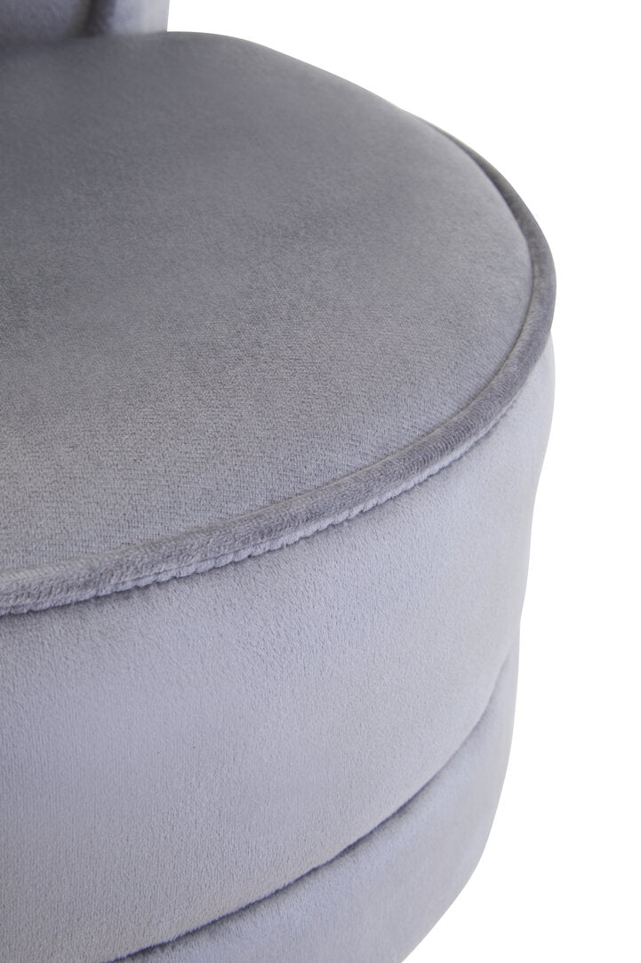 Verona Loretta Grey Velvet Chair