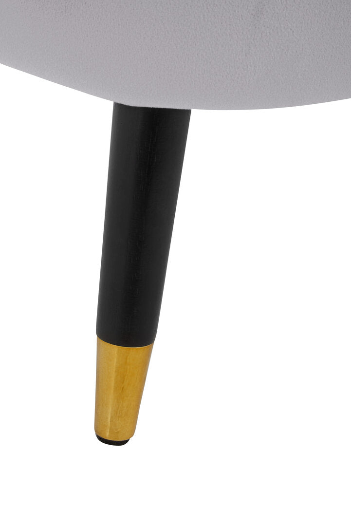 Regent Grey Velvet Shell Accent Chair