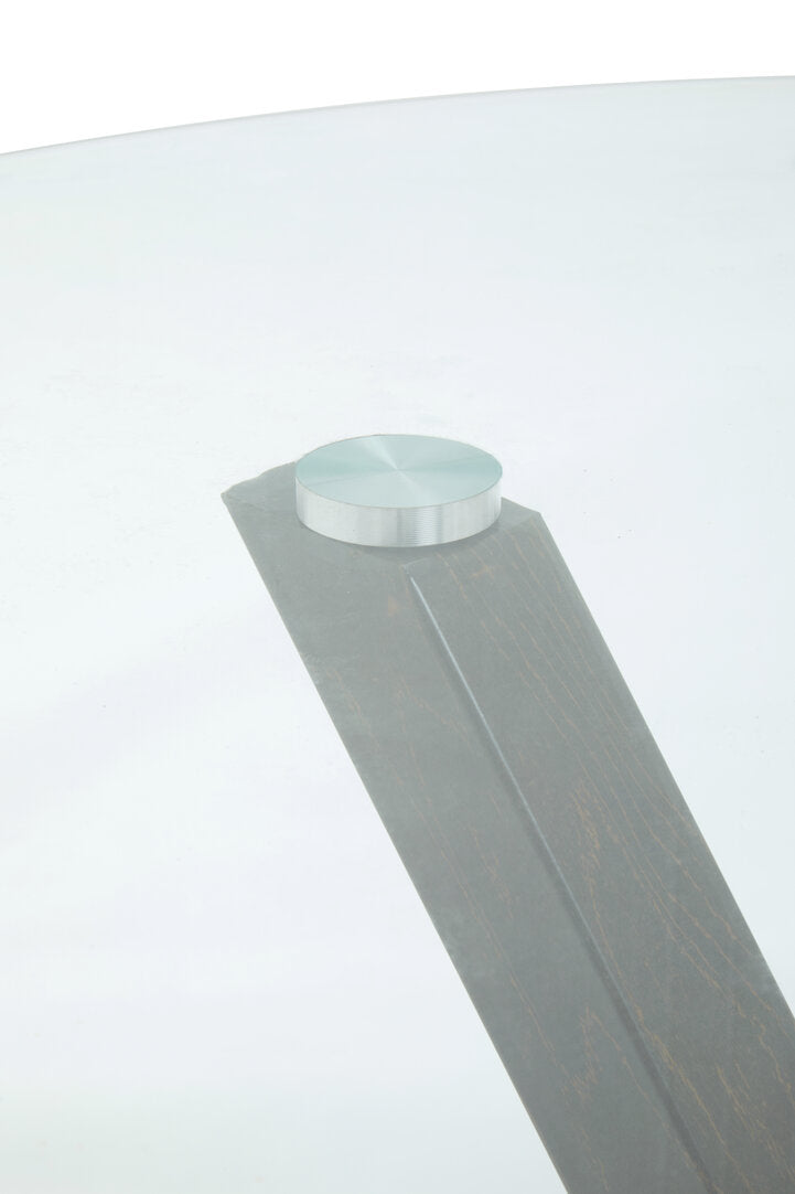 Sorrento Round Dining Table With Black Wood Effect Metal Legs