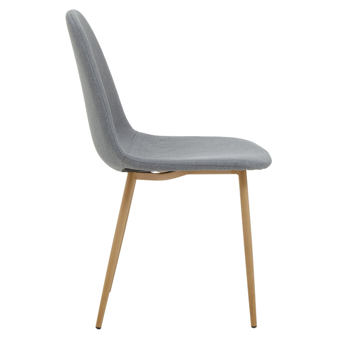 Sorrento Grey Dining Chair With Wood Effect Legs