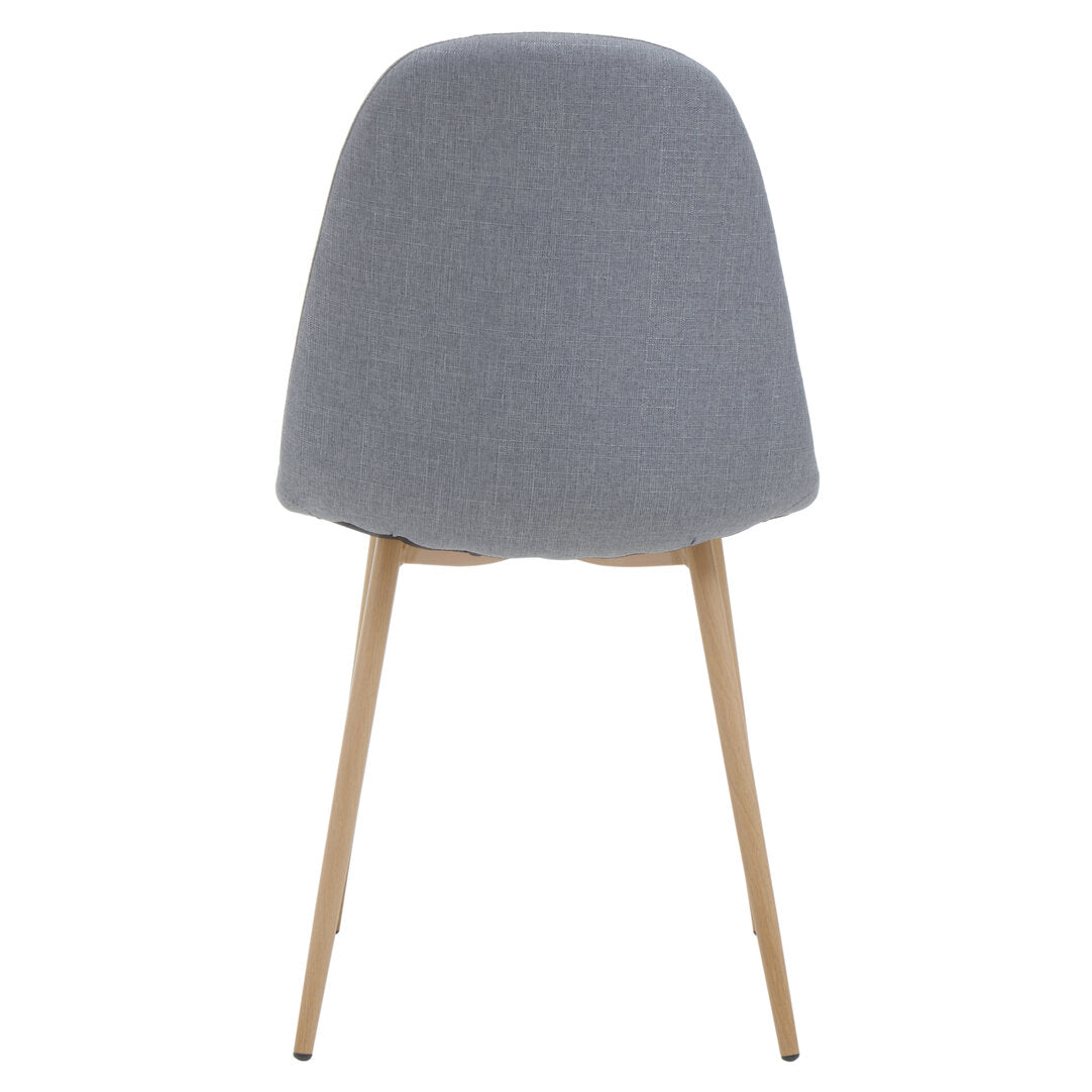 Sorrento Grey Dining Chair With Wood Effect Legs