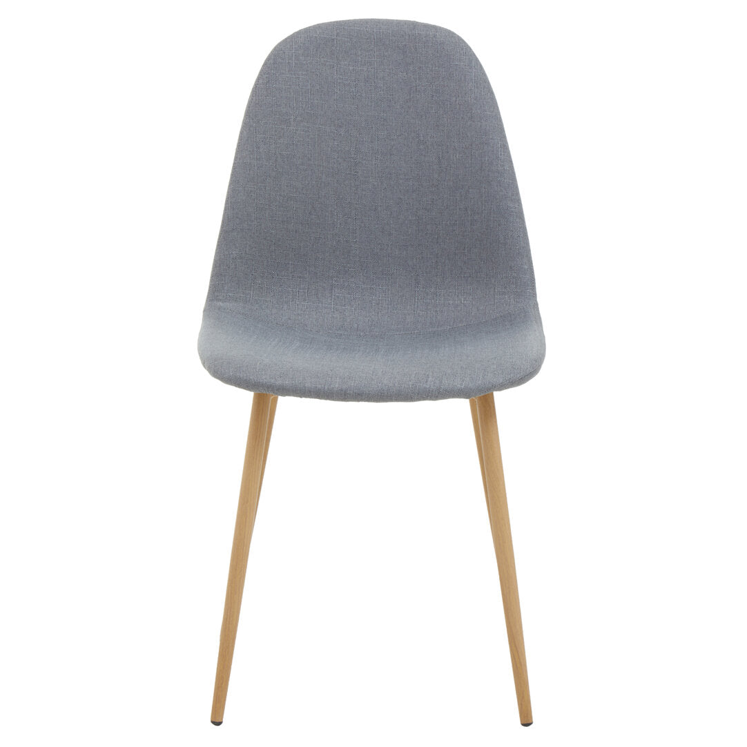 Sorrento Grey Dining Chair With Wood Effect Legs