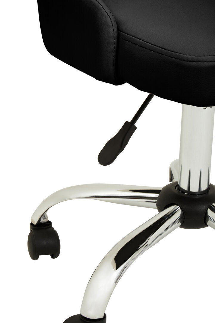 Florence Ribbed Black And Chrome Home Office Chair