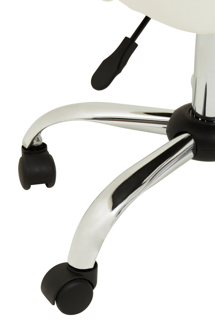 Florence Off White Leather Effect Home Office Chair