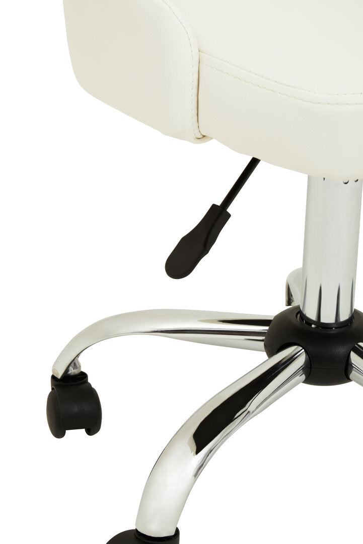 Florence Off White Leather Effect Home Office Chair