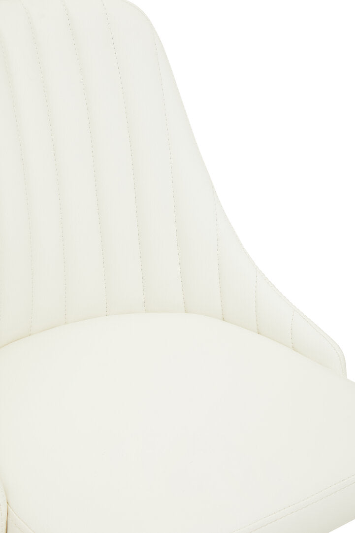 Florence Off White Leather Effect Home Office Chair