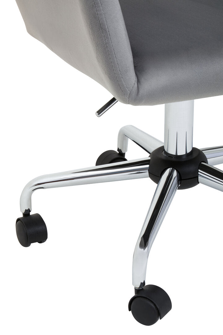 Florence Grey Velvet And Chrome Base Home Office Chair