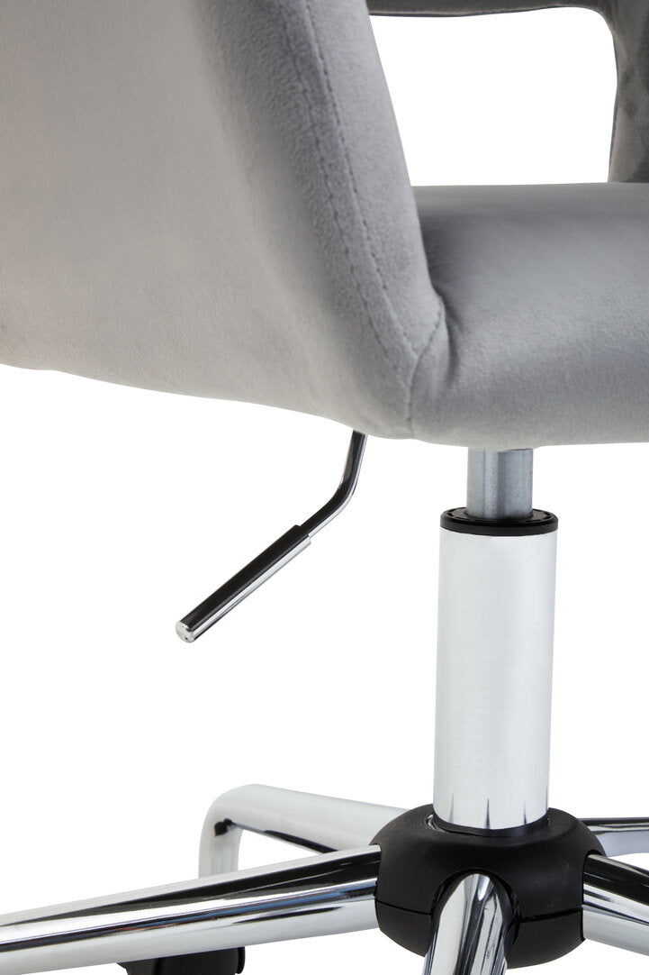 Florence Grey Velvet And Chrome Base Home Office Chair