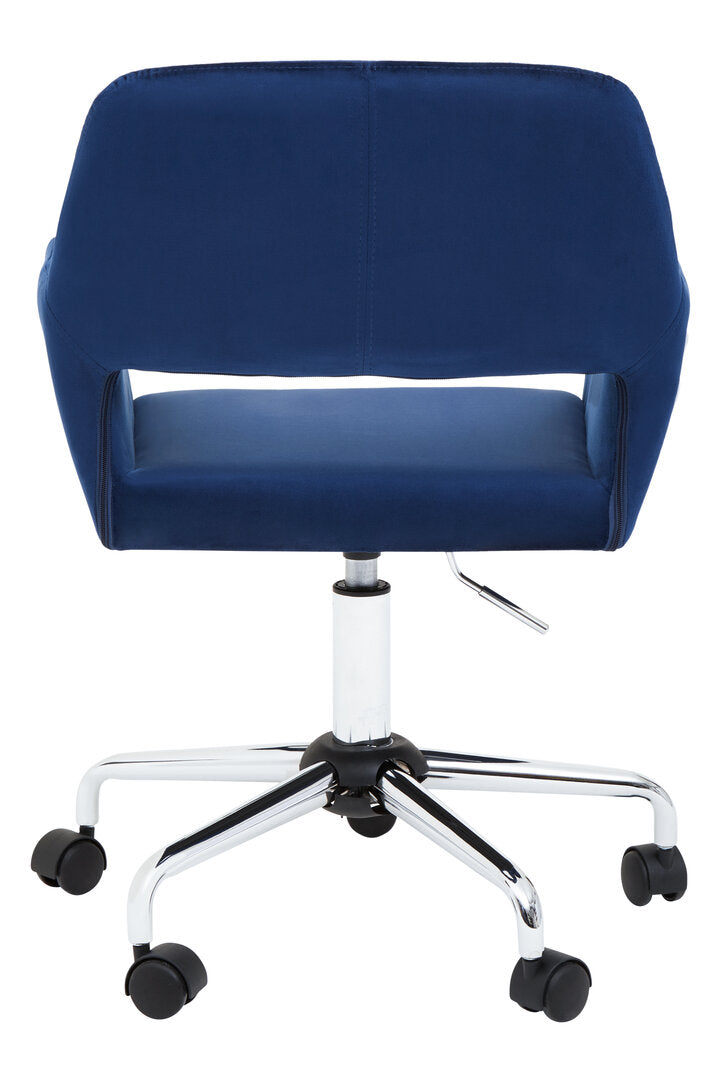 Florence Navy Velvet And Chrome Base Home Office Chair