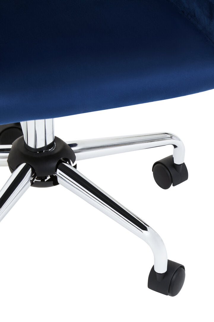 Florence Navy Velvet And Chrome Base Home Office Chair