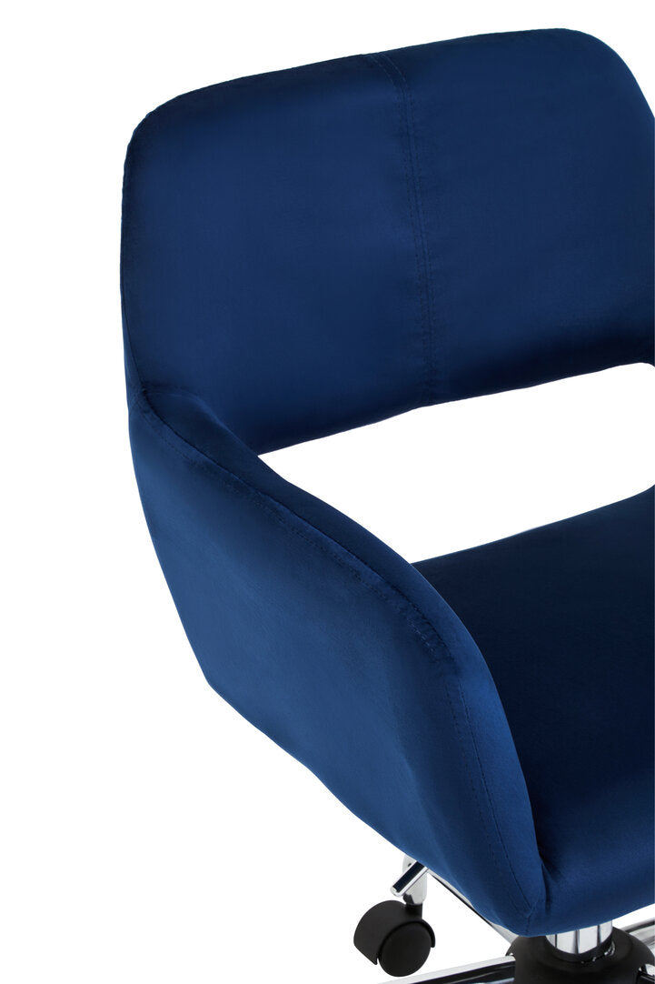 Florence Navy Velvet And Chrome Base Home Office Chair