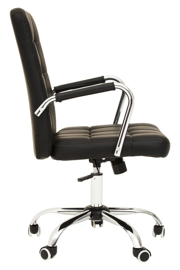 Florence Black Tufted Home Office Chair