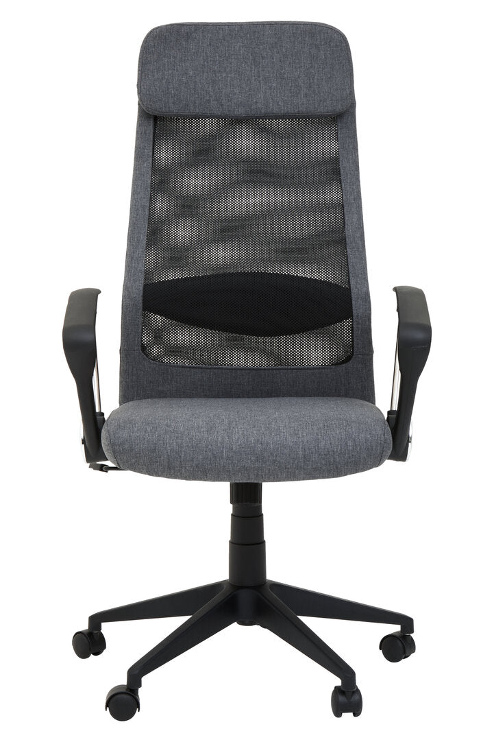 Florence Black Mesh And Grey Fabric Home Office Chair