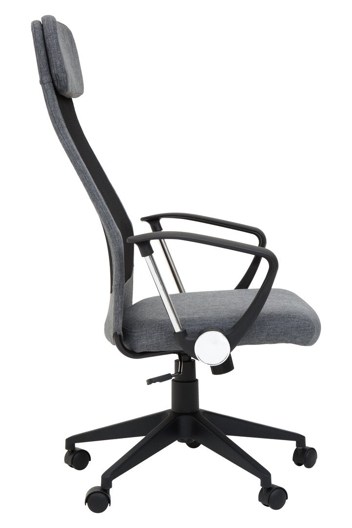 Florence Black Mesh And Grey Fabric Home Office Chair