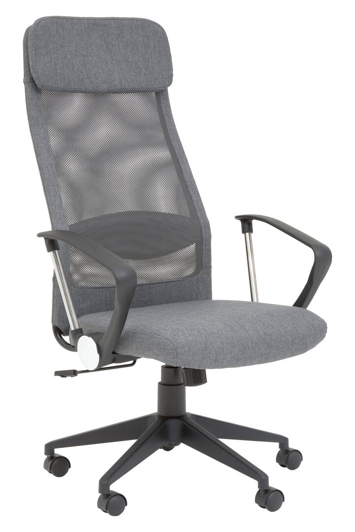 Florence Fabric Home Office Chair Grey Mesh