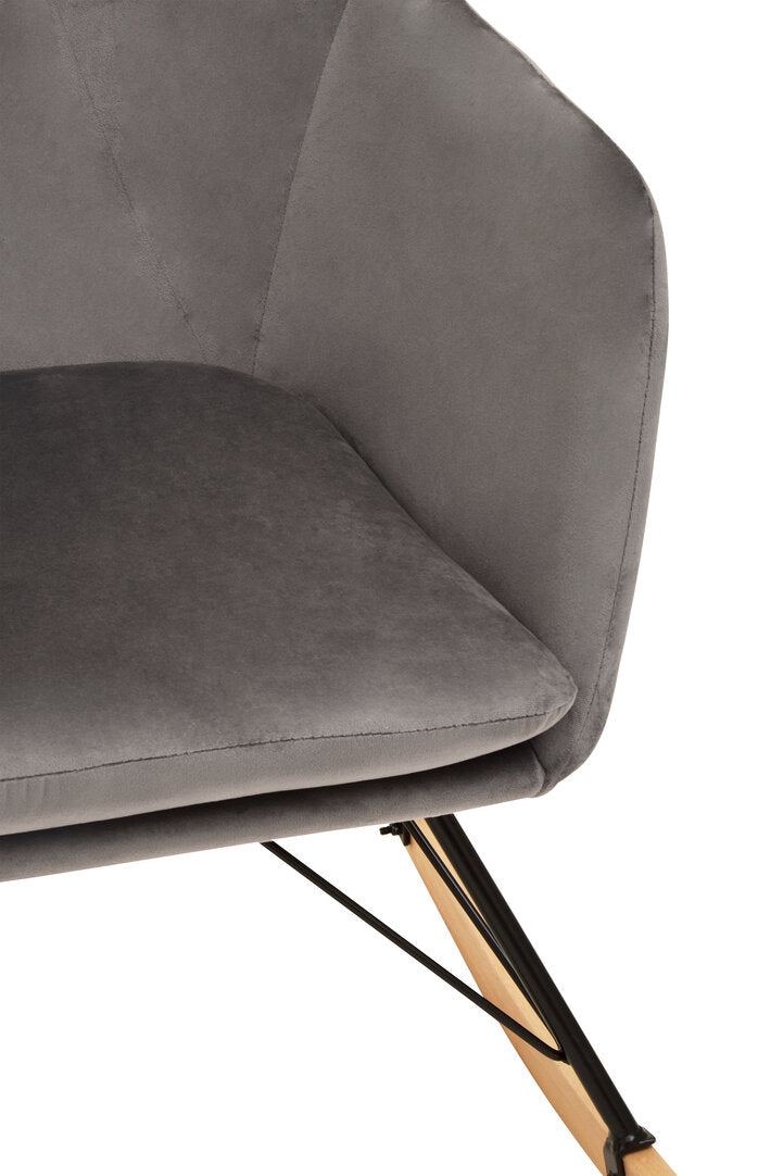 Richmond Grey Velvet Rocking Chair