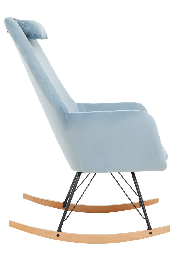 Richmond Blue Velvet Rocking Chair