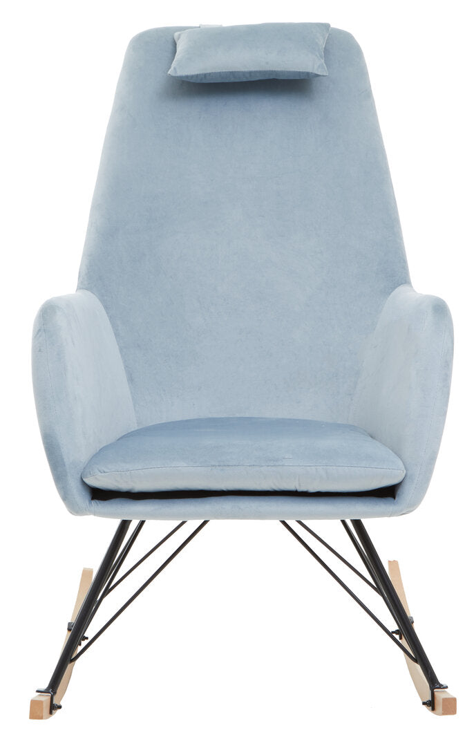 Richmond Blue Velvet Rocking Chair