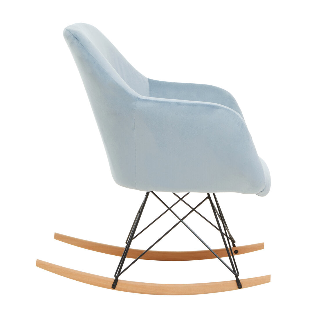 Richmond Small Velvet Rocking Chair Blue