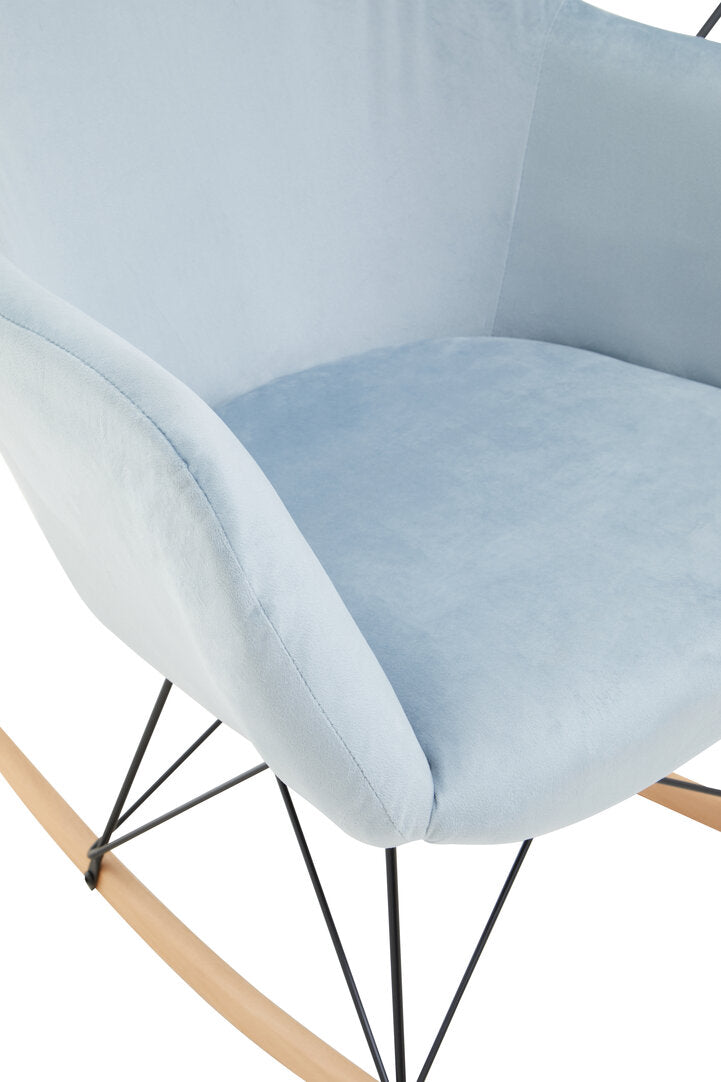 Richmond Small Blue Velvet Rocking Chair