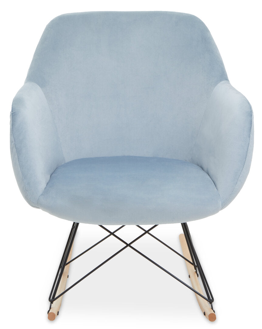 Richmond Small Velvet Rocking Chair Blue