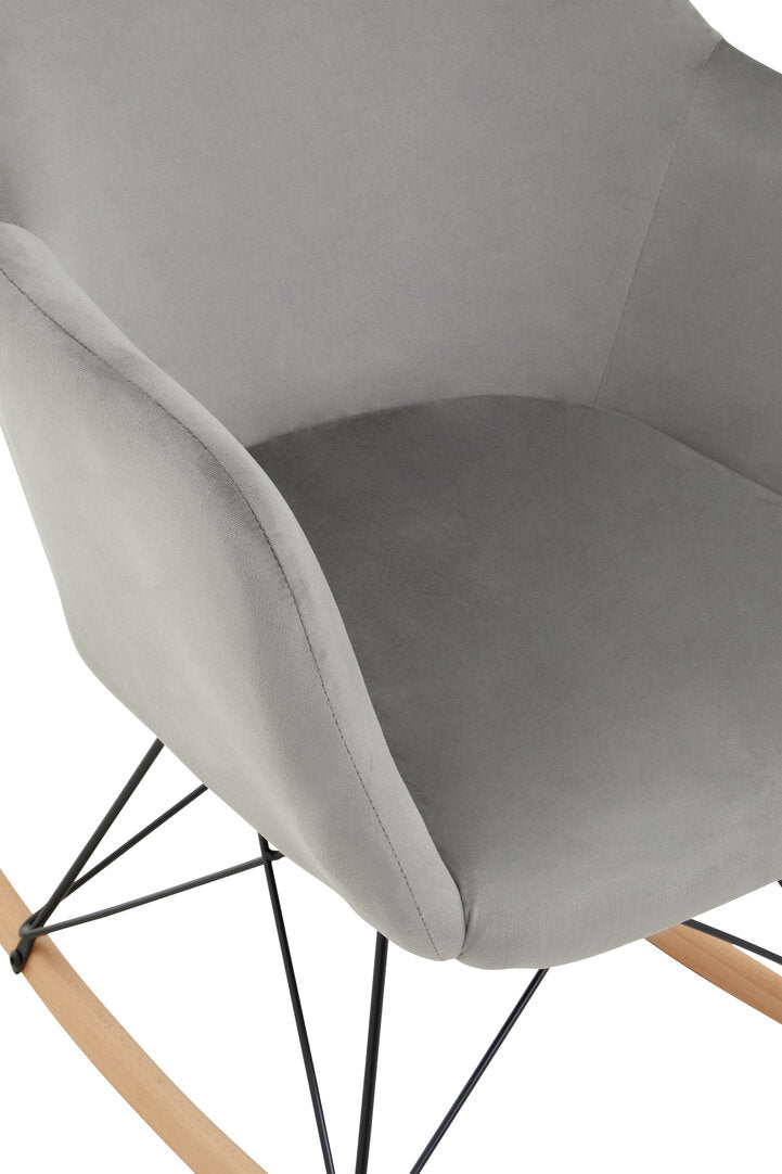 Richmond Small Grey Velvet Rocking Chair