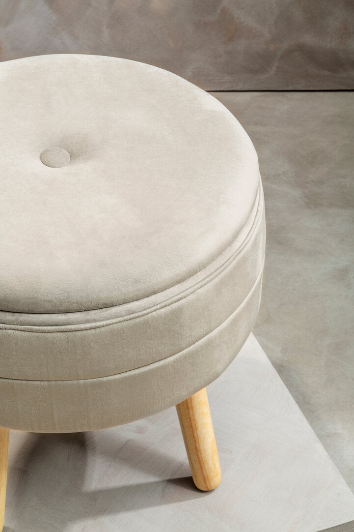 Cannes Mink Velvet Stool