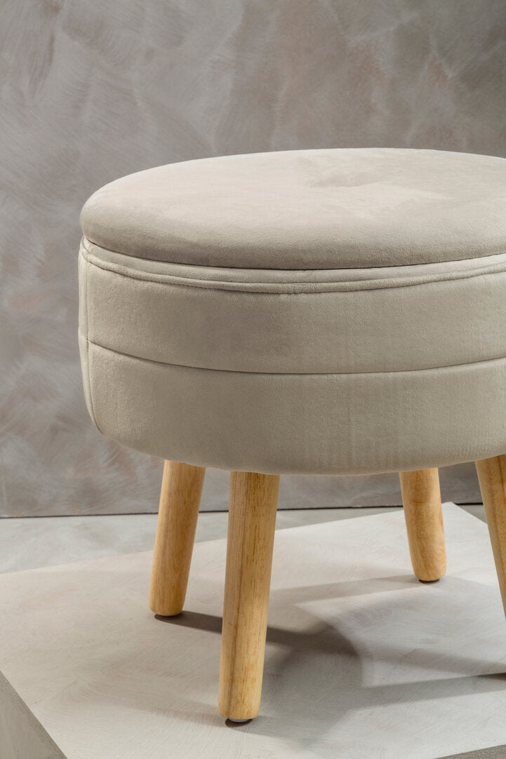 Cannes Mink Velvet Stool