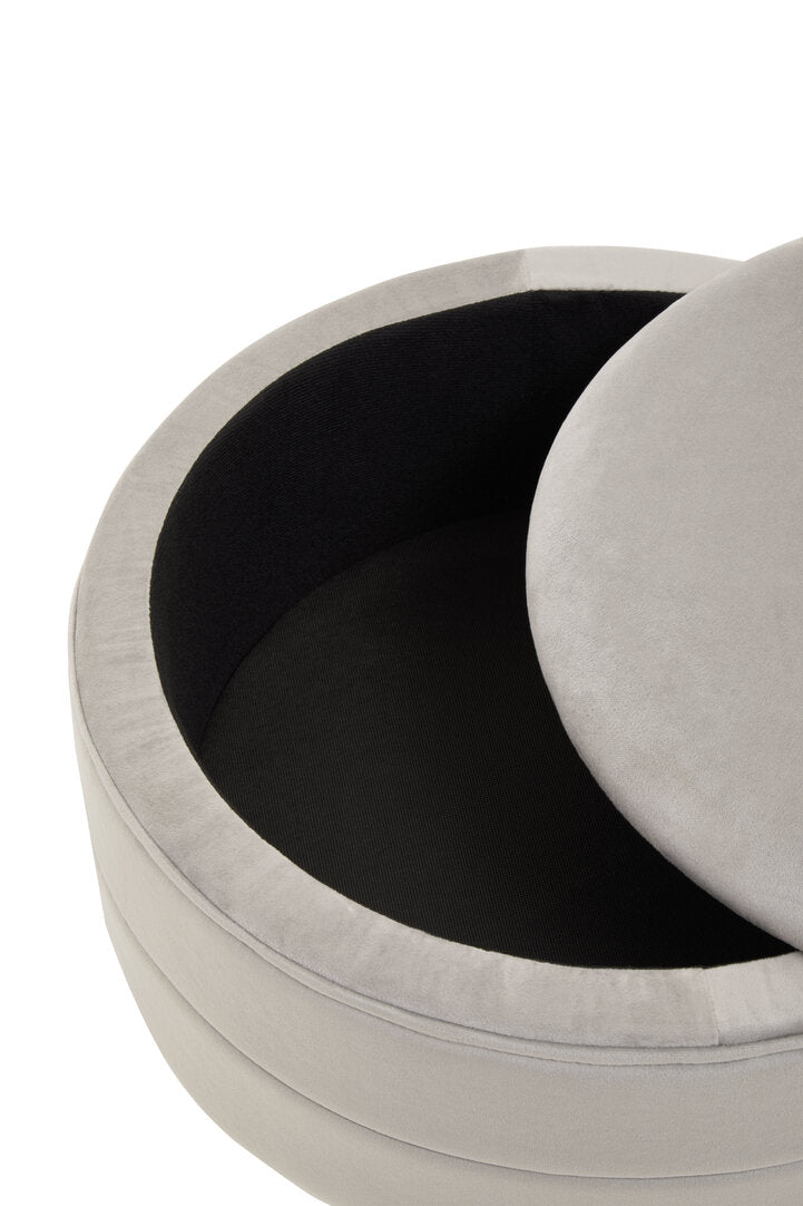 Cannes Velvet Stool Mink