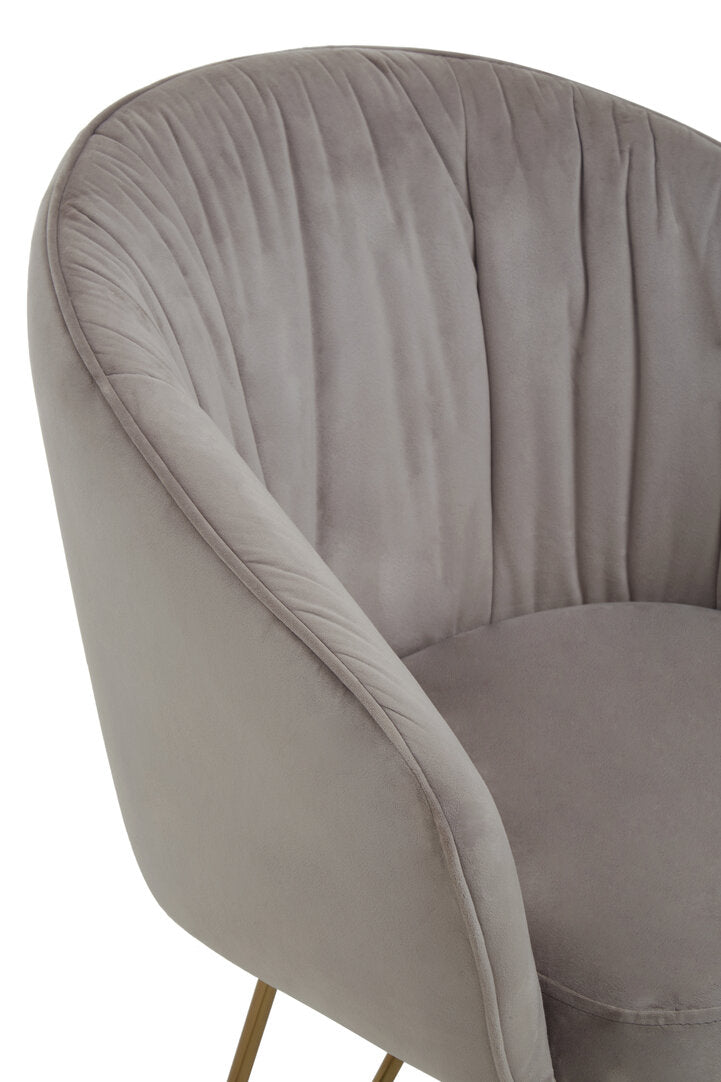 Lisbon Mink Velvet Dinner Chair