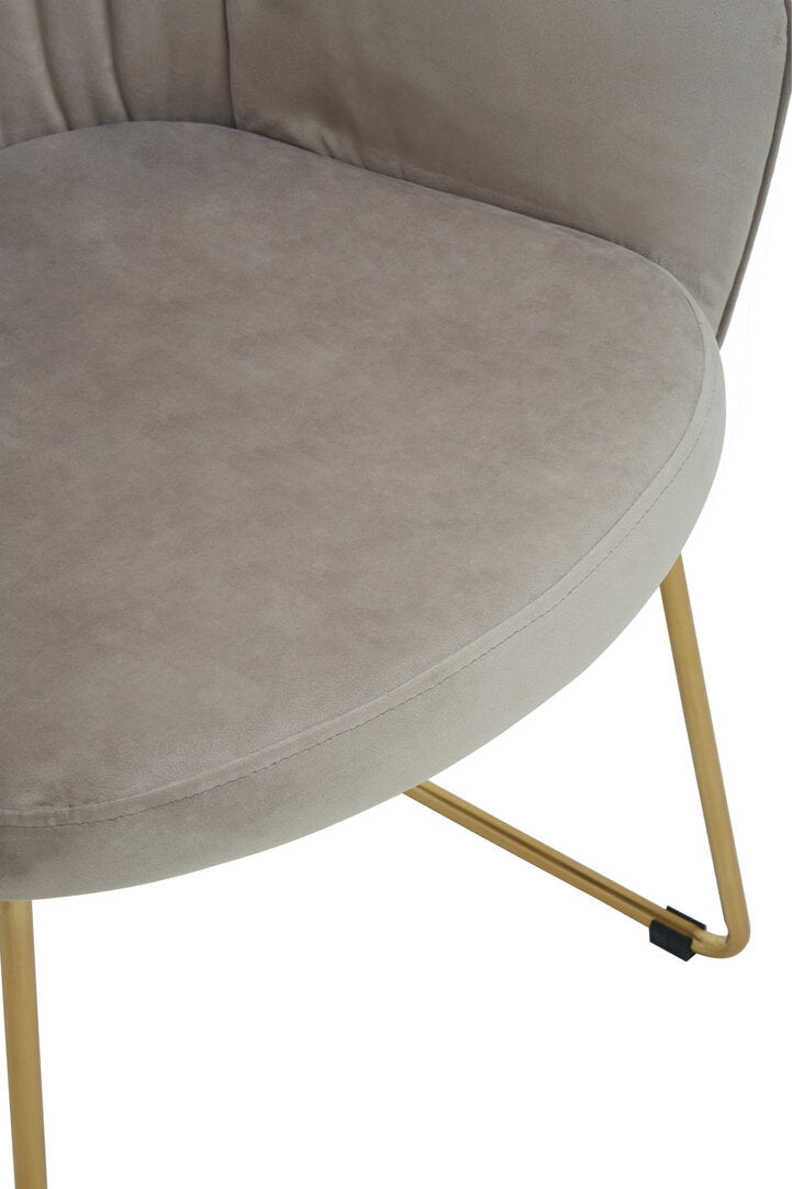 Lisbon Mink Velvet Dinner Chair