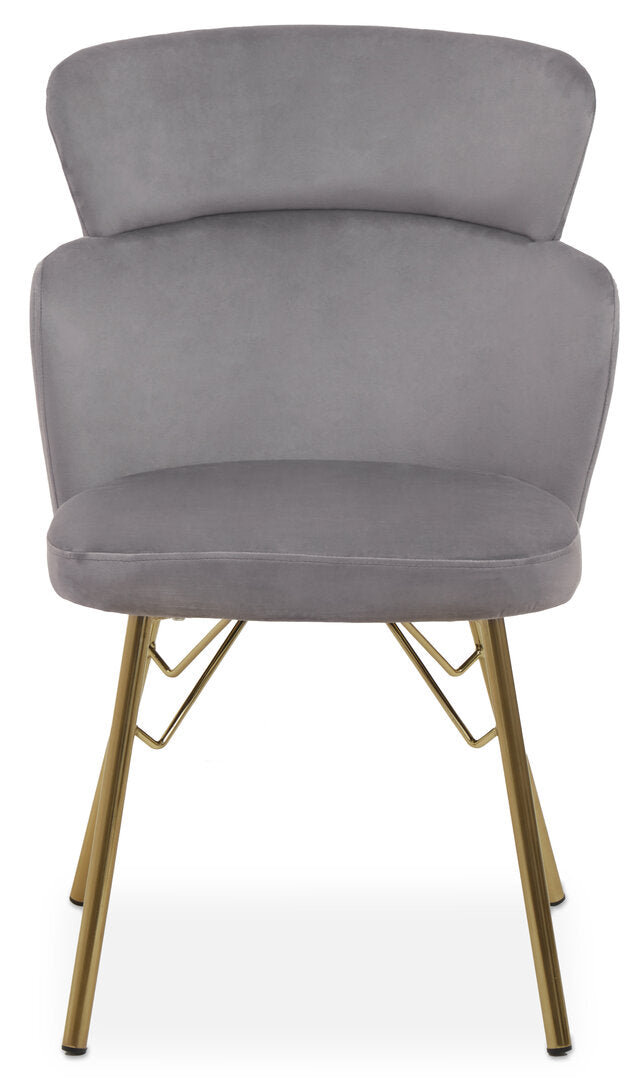 Lisbon Grey Velvet Chair