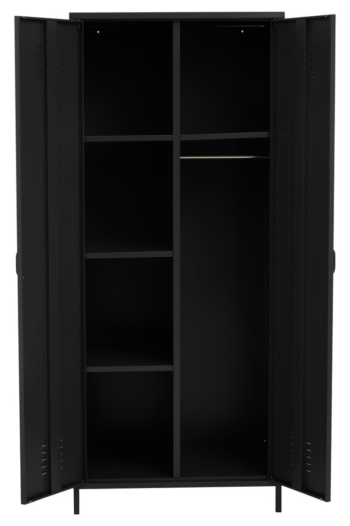 Granada Black Two Door Locker Style Wardrobe