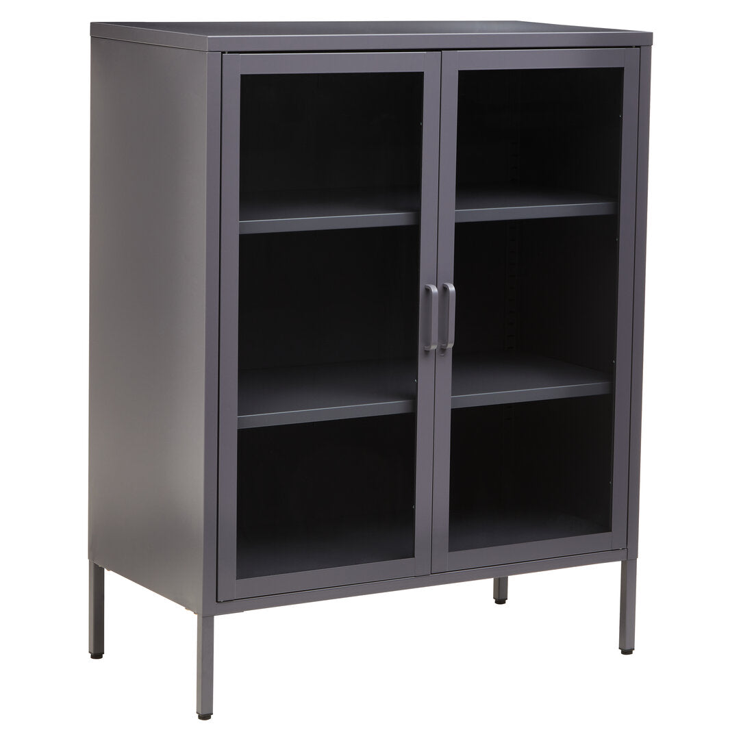 Cambridge Two Door Metal Cabinet Grey