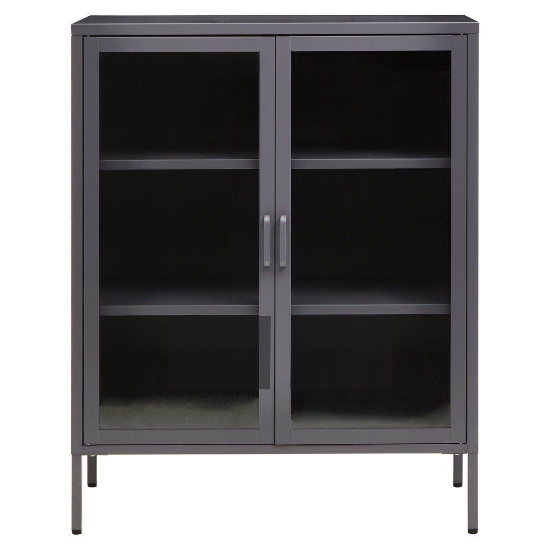 Cambridge Two Door Metal Cabinet Grey