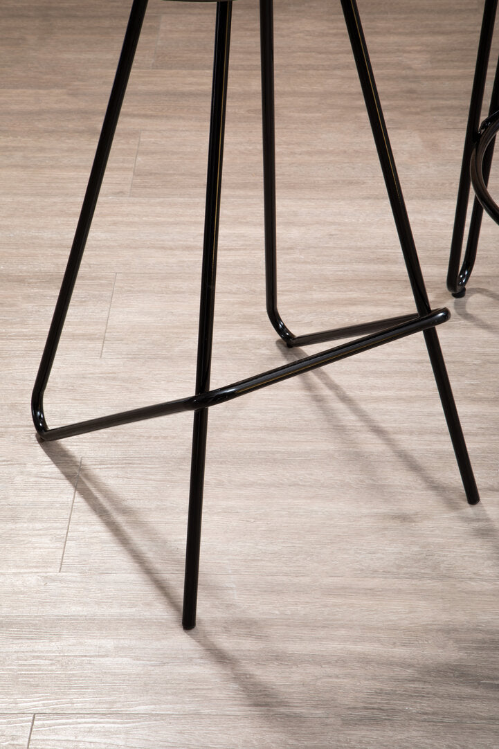 Madison Wooden Top Bar Stool With Metal Legs